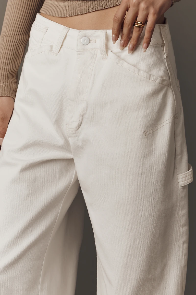 The Kayden High-Rise Cuffed Tapered Jeans by Pilcro