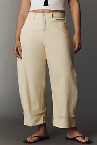 Kayden High-Rise Carpenter Cuffed Barrel Jeans by Pilcro