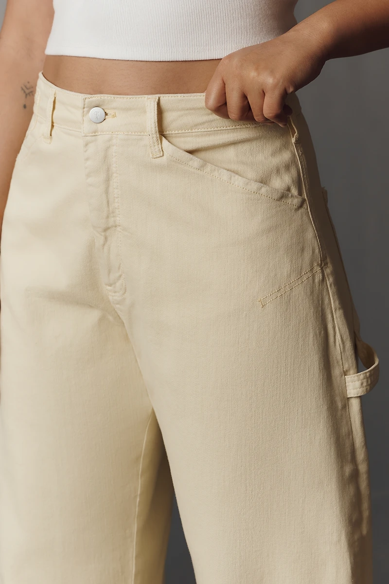 Kayden High-Rise Carpenter Cuffed Barrel Jeans by Pilcro