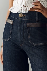 Colette Full-Length High-Rise Wide-Leg Jeans by Maeve