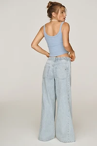 Adi Mid-Rise Relaxed Wide-Leg Jeans by Pilcro