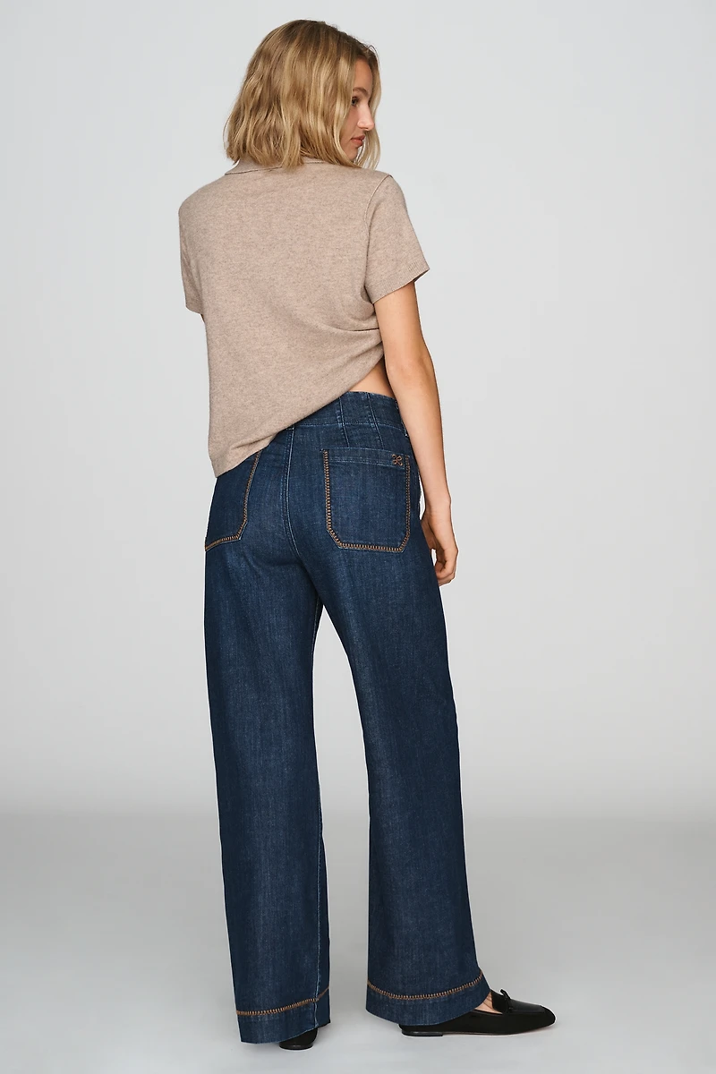 Maeve Colette High-Rise Wide-Leg Full-Length Jeans