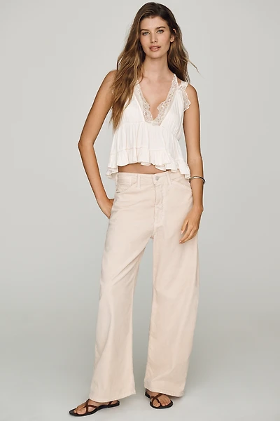 Pilcro Kayden Corduroy High-Rise Barrel-Leg Jeans