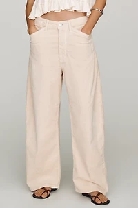 Pilcro Kayden Corduroy High-Rise Barrel-Leg Jeans