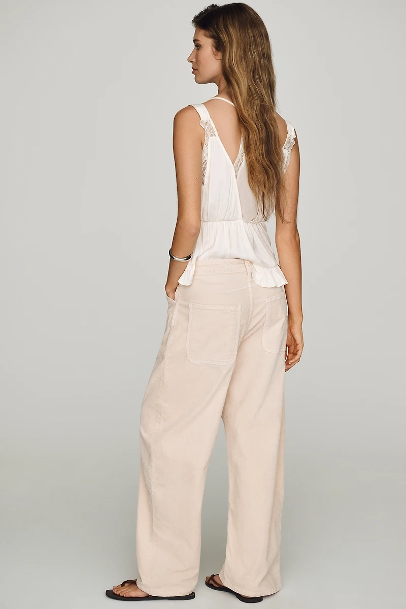 Pilcro Kayden Corduroy High-Rise Barrel-Leg Jeans