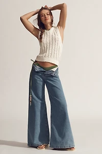 Outland Denim Cayley Mid-Rise Wide-Leg Jeans