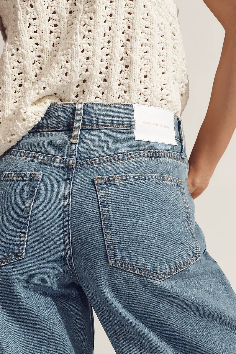 Outland Denim Cayley Mid-Rise Wide-Leg Jeans