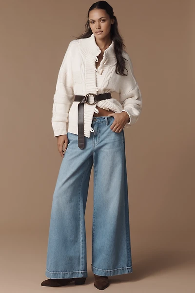 Outland Denim Lotus Mid-Rise Wide-Leg Jeans