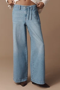 Outland Denim Lotus Mid-Rise Wide-Leg Jeans