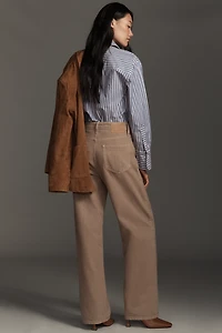 Outland Denim Olive Mid-Rise Wide-Leg Jeans