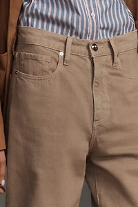 Outland Denim Olive Mid-Rise Wide-Leg Jeans