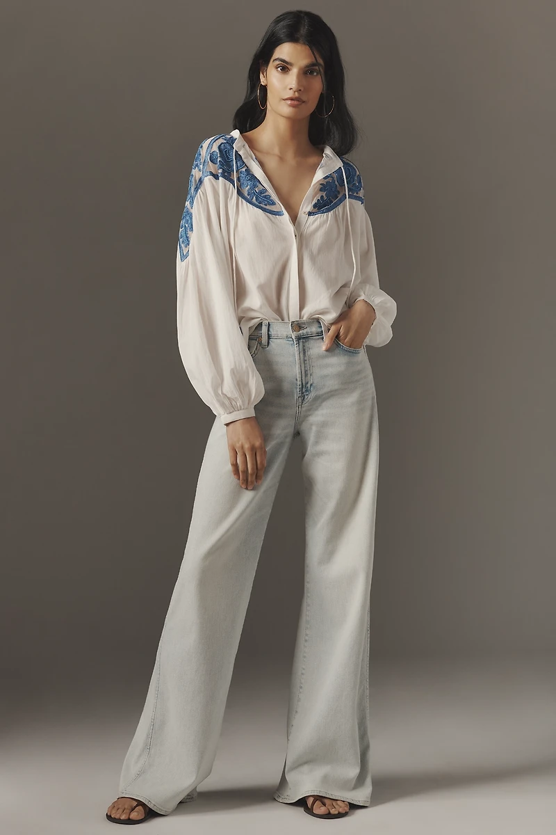 7 For All Mankind Lotta High-Rise Wide-Leg Jeans