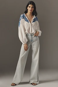 7 For All Mankind Lotta High-Rise Wide-Leg Jeans