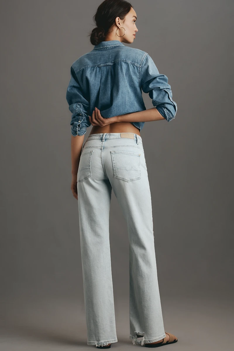 7 For All Mankind Calie Mid-Rise Straight-Leg Jeans