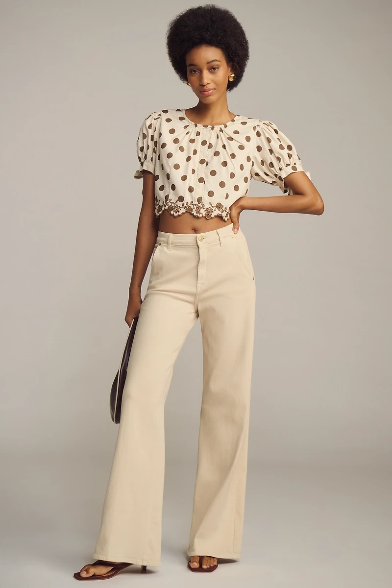 7 For All Mankind Lotta Trouser High-Rise Wide-Leg Jeans