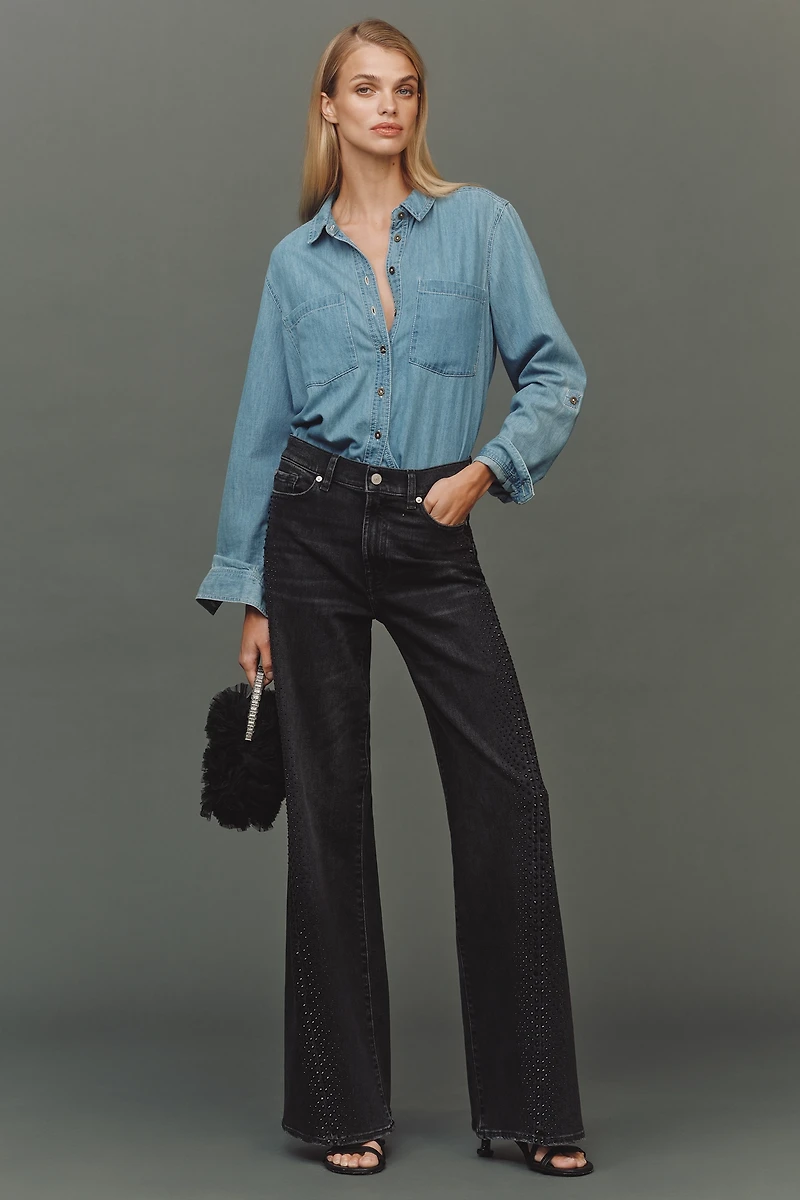 7 For All Mankind Twisted Lotta High-Rise Wide-Leg Jeans