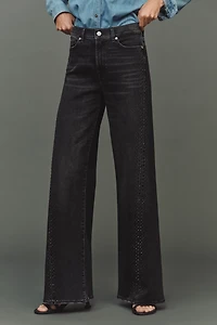 7 For All Mankind Twisted Lotta High-Rise Wide-Leg Jeans