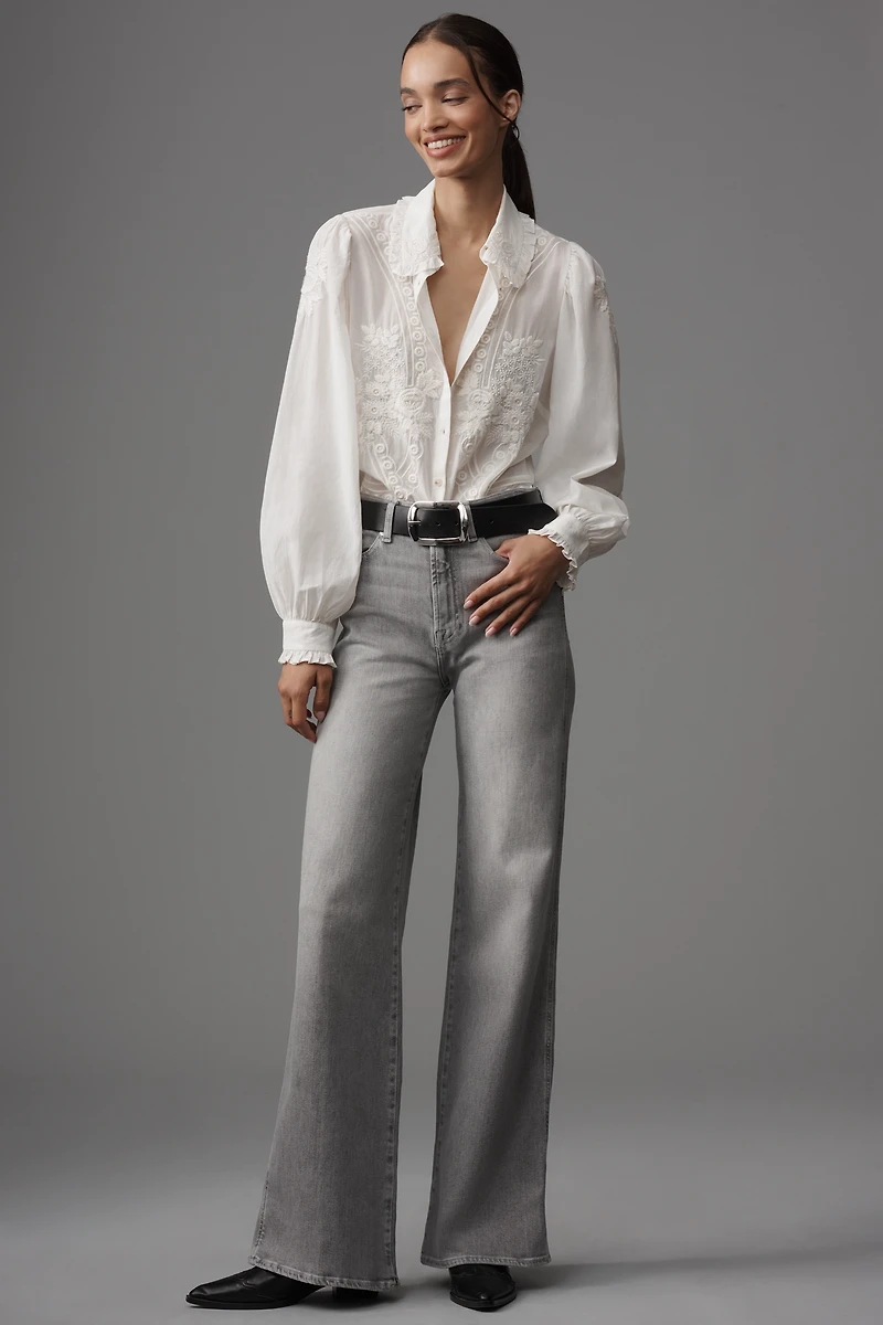 7 For All Mankind Lotta Mid-Rise Wide-Leg Jeans