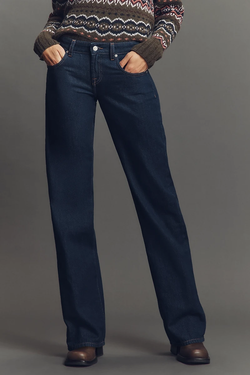 7 For All Mankind Low-Rise Straight-Leg Jeans
