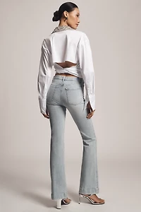 7 For All Mankind Dojo Mid-Rise Flare Sparkle Jeans