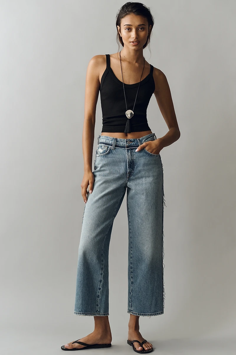 7 For All Mankind Stovepipe Ankle High-Rise Straight Jeans