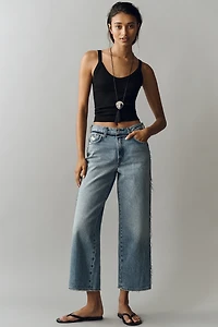7 For All Mankind Stovepipe Ankle High-Rise Straight Jeans