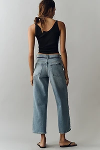 7 For All Mankind Stovepipe Ankle High-Rise Straight Jeans