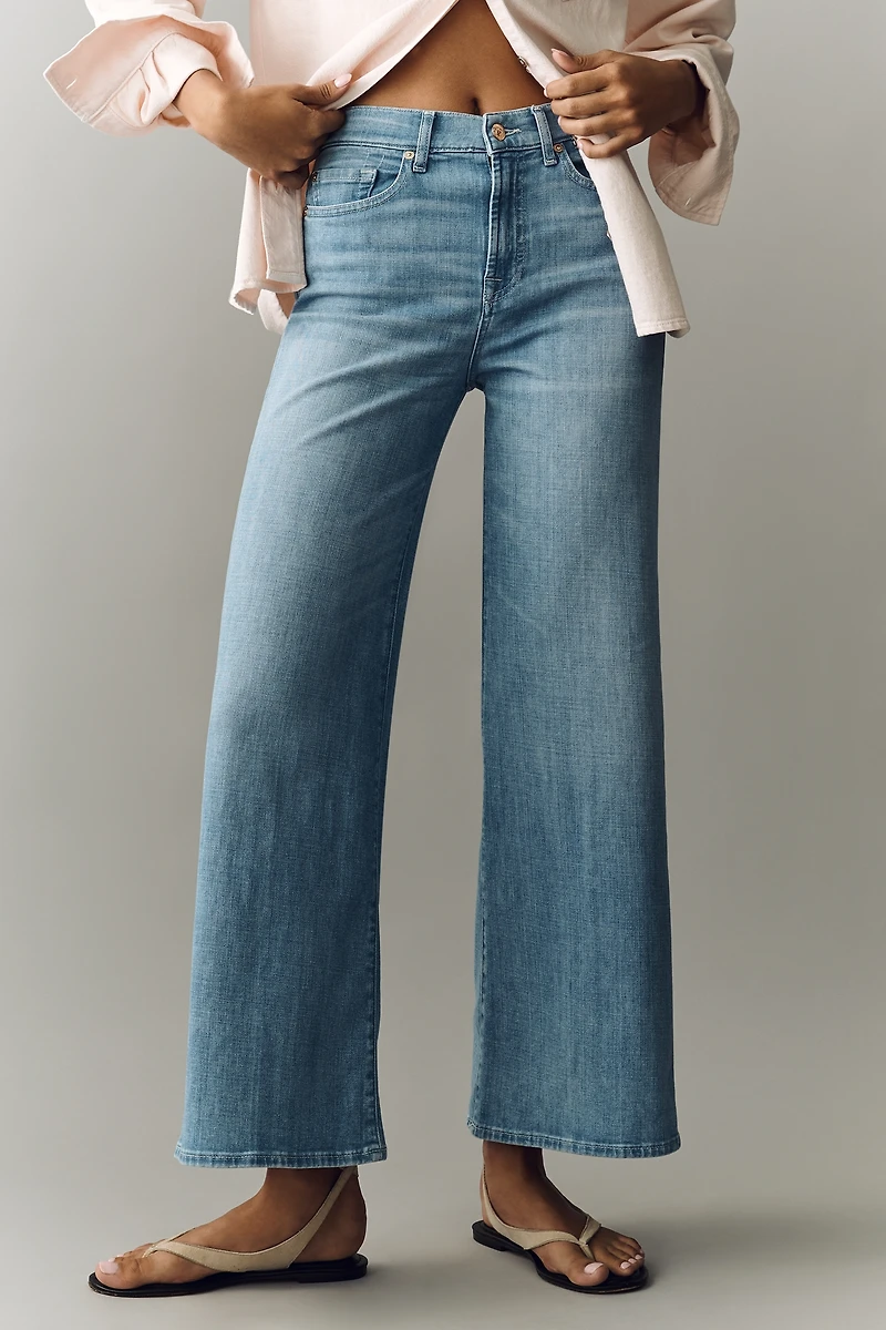 7 For All Mankind Lotta Ankle High-Rise Wide-Leg Jeans