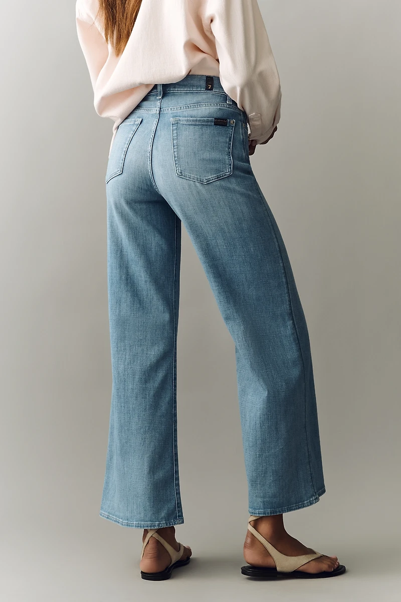 7 For All Mankind Lotta Ankle High-Rise Wide-Leg Jeans