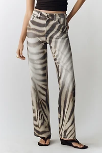 7 For All Mankind Stovepipe High-Rise Straight-Leg Jeans