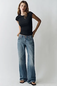 7 For All Mankind Low-Rise Straight-Leg Jeans