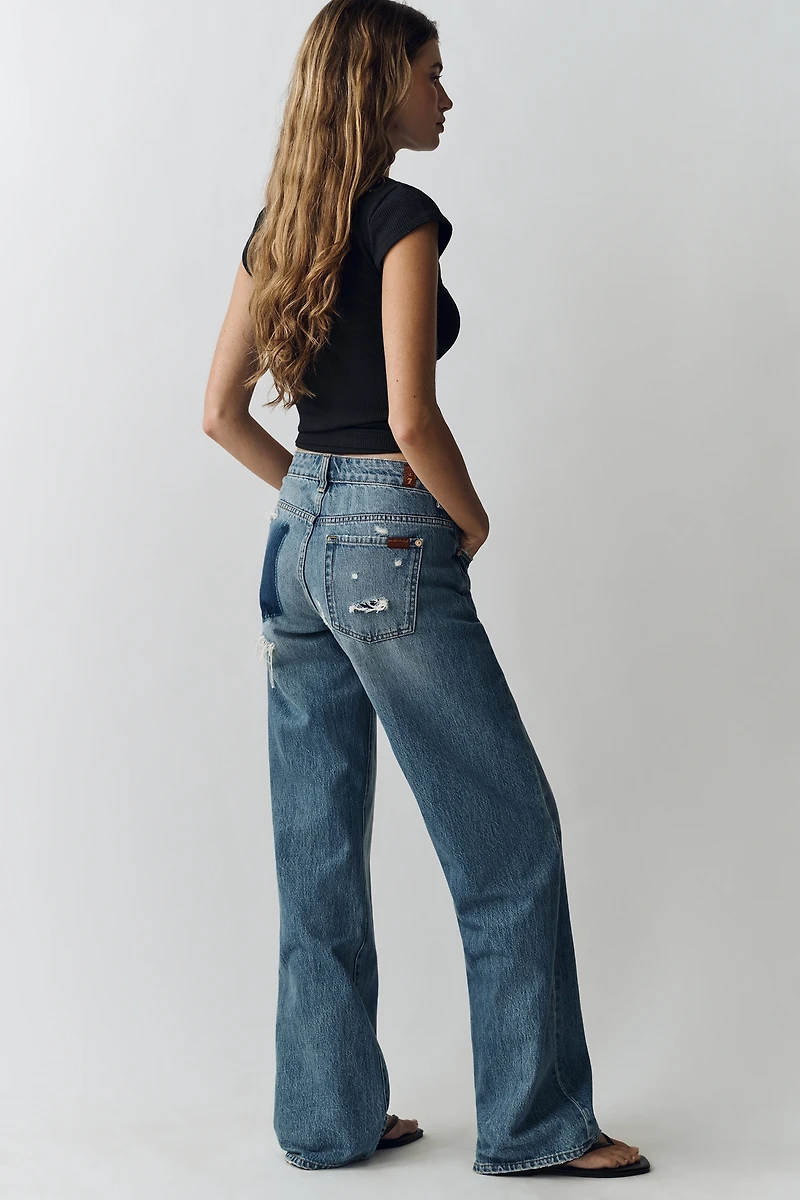 7 For All Mankind Low-Rise Straight-Leg Jeans