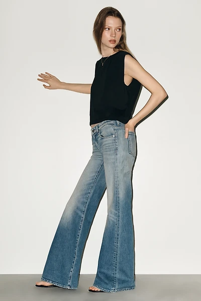 7 For All Mankind Low-Rise Flare Blue Haze Jeans