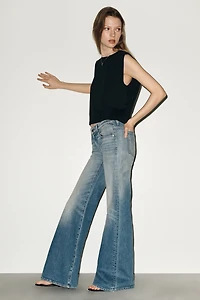 7 For All Mankind Low-Rise Flare Blue Haze Jeans