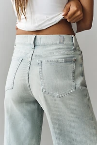 7 For All Mankind Lotta High-Rise Wide-Leg Stripe Jeans