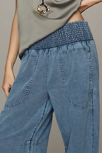 Pilcro Reese Barrel-Leg Jeans Cross-Weave Cotton