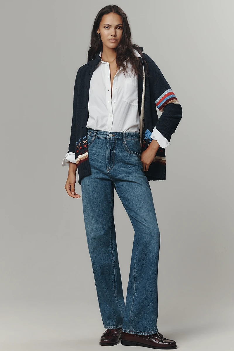 Pilcro Mid-Rise Straight-Leg Jeans