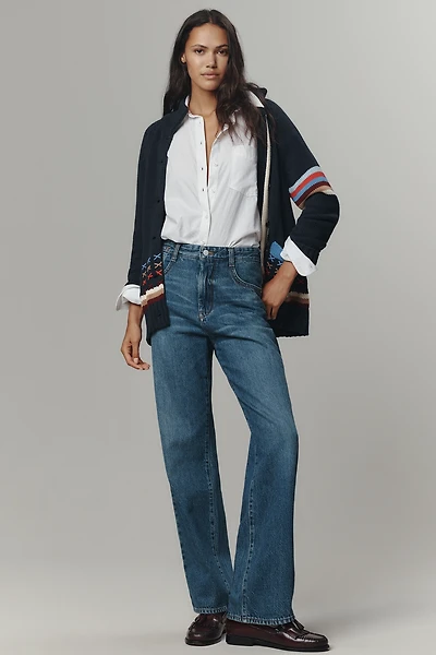 Pilcro Mid-Rise Straight-Leg Jeans