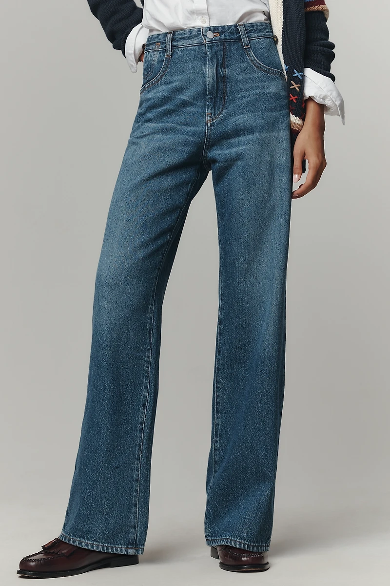 Pilcro Mid-Rise Straight-Leg Jeans