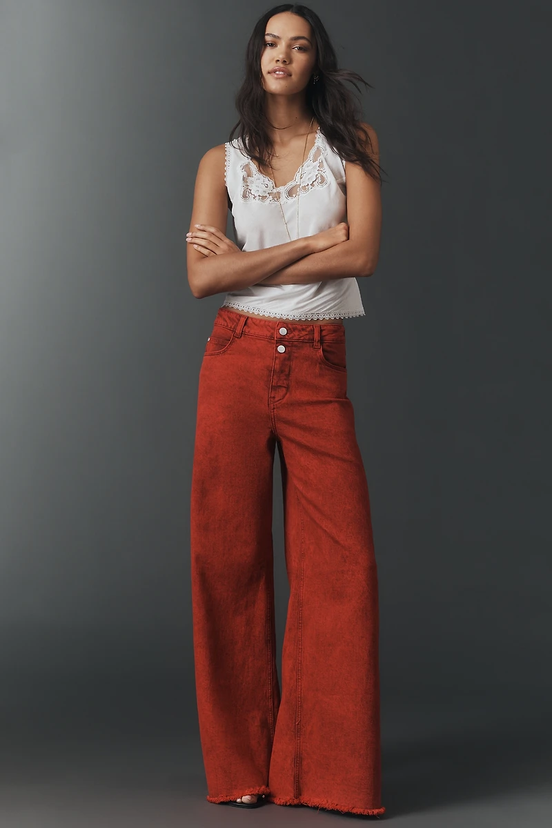 Pilcro Mid-Rise Ultra-Wide-Leg Jeans