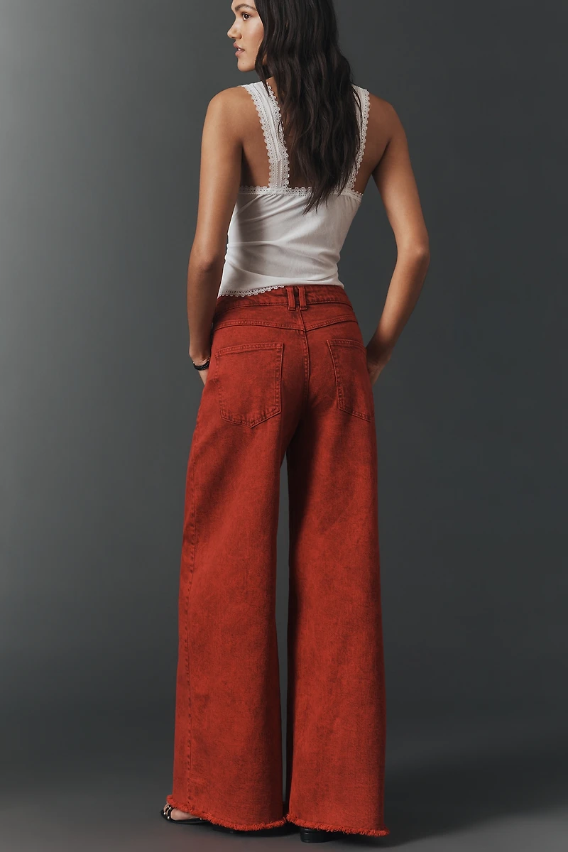 Pilcro Mid-Rise Ultra-Wide-Leg Jeans