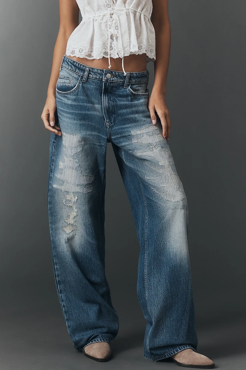 Pilcro Sloane Low-Rise Relaxed Slouchy Distressed Jeans