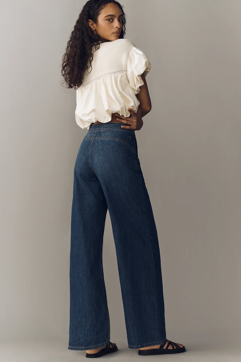 Pilcro Erie Mid-Rise Wide-Leg Jeans