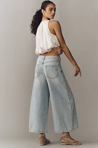 Pilcro Lyra High-Rise Crop Wide-Leg Distressed Jeans