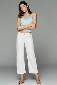 The Edie Raw-Hem Straight-Leg Jeans by Pilcro
