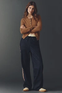 Maeve Pull-On High-Rise Wide-Leg Track Pants