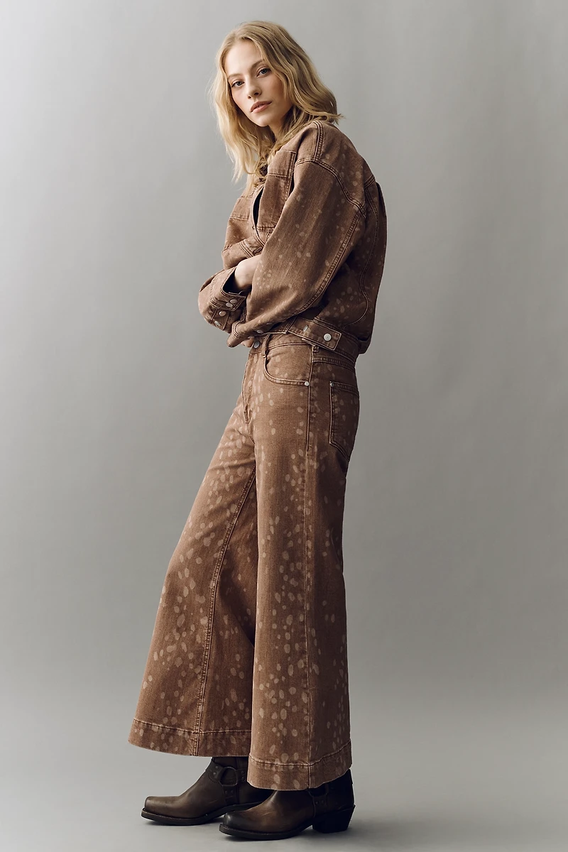 Pilcro Oh Deer High-Rise Wide-Leg Jeans