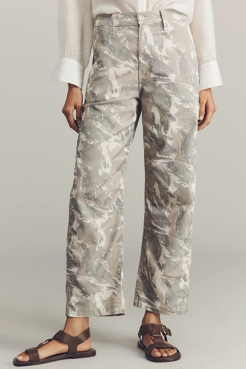 AG Fiona Camo High-Rise Barrel Pants