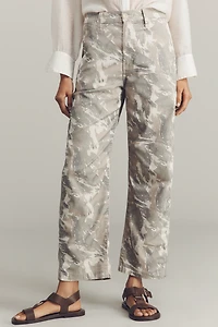 AG Fiona Camo High-Rise Barrel Pants