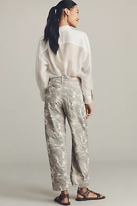 AG Fiona Camo High-Rise Barrel Pants